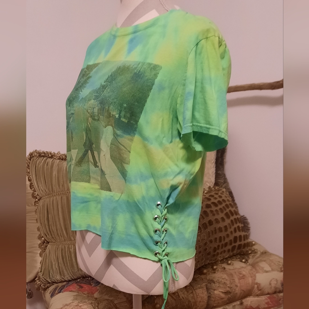 One-of-a-kind Chopped & Cropped Beatles Tee - Picture 3 of 6